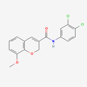 molecular formula C17H13Cl2NO3 B3127956 N-(3,4-dichlorophenyl)-8-methoxy-2H-chromene-3-carboxamide CAS No. 338760-24-0