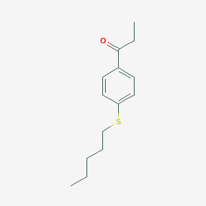 molecular formula C14H20OS B312797 1-[4-(Pentylsulfanyl)phenyl]-1-propanone 