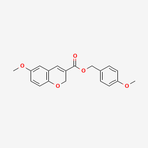 molecular formula C19H18O5 B3127972 4-methoxybenzyl 6-methoxy-2H-chromene-3-carboxylate CAS No. 338760-84-2
