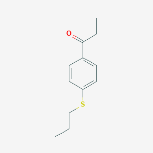 molecular formula C12H16OS B312798 1-[4-(Propylsulfanyl)phenyl]-1-propanone 