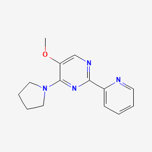 molecular formula C14H16N4O B3128008 5-methoxy-2-(2-pyridinyl)-4-(1-pyrrolidinyl)Pyrimidine CAS No. 338772-40-0