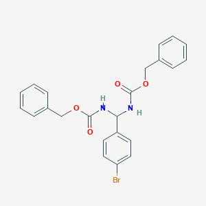 molecular formula C23H21BrN2O4 B312801 Benzyl {[(benzyloxy)carbonyl]amino}(4-bromophenyl)methylcarbamate 