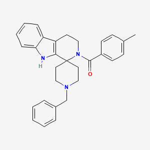molecular formula C30H31N3O B3128016 Spiro-[N-benzylpiperidine-4',1-(1,2,3,4-tetrahydro-beta-carboline(4-methylbenzamide))] CAS No. 338772-69-3