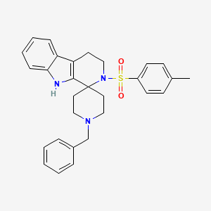 molecular formula C29H31N3O2S B3128021 Spiro-[N-benzylpiperidine-4',1-(1,2,3,4-tetrahydro-beta-carboline(4-methylbenzene sulphonamide))] CAS No. 338772-71-7