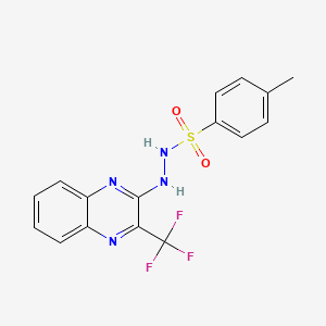 molecular formula C16H13F3N4O2S B3128031 4-methyl-N'-[3-(trifluoromethyl)-2-quinoxalinyl]benzenesulfonohydrazide CAS No. 338773-20-9