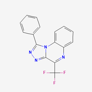 molecular formula C16H9F3N4 B3128046 1-Phenyl-4-(trifluoromethyl)[1,2,4]triazolo[4,3-a]quinoxaline CAS No. 338773-43-6