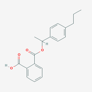 molecular formula C19H20O4 B312806 2-{[1-(4-Propylphenyl)ethoxy]carbonyl}benzoic acid 