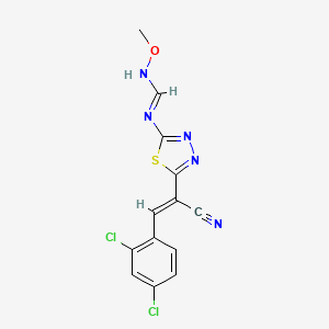 N'-[5-[(E)-1-cyano-2-(2,4-dichlorophenyl)ethenyl]-1,3,4-thiadiazol-2-yl]-N-methoxymethanimidamide
