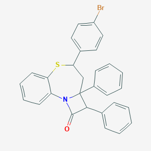 molecular formula C29H22BrNOS B312810 7-(4-Bromophenyl)-4,5-diphenyl-8-thia-2-azatricyclo[7.4.0.02,5]trideca-1(13),9,11-trien-3-one 