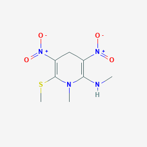 molecular formula C8H12N4O4S B3128106 N,1-dimethyl-6-(methylsulfanyl)-3,5-dinitro-1,4-dihydro-2-pyridinamine CAS No. 338777-80-3
