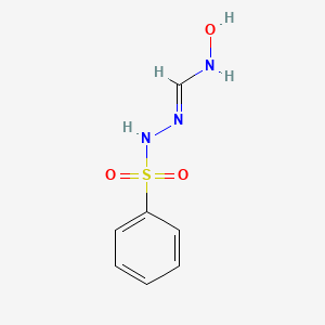 molecular formula C7H9N3O3S B3128115 N'-(benzenesulfonamido)-N-hydroxymethanimidamide CAS No. 338779-07-0