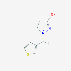 molecular formula C8H8N2OS B3128121 (2E)-2-(thiophen-3-ylmethylidene)-3,4-dihydropyrazol-2-ium-5-olate CAS No. 338779-35-4