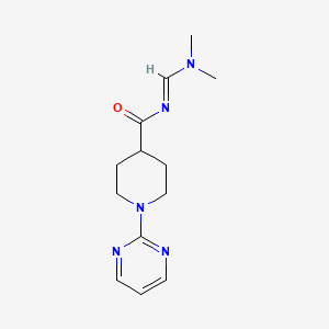 molecular formula C13H19N5O B3128131 N-[(dimethylamino)methylene]-1-(2-pyrimidinyl)-4-piperidinecarboxamide CAS No. 338780-46-4