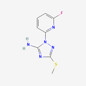 molecular formula C8H8FN5S B3128138 1-(6-fluoro-2-pyridinyl)-3-(methylsulfanyl)-1H-1,2,4-triazol-5-amine CAS No. 338780-98-6