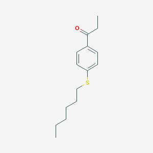 molecular formula C15H22OS B312814 1-[4-(Hexylsulfanyl)phenyl]-1-propanone 