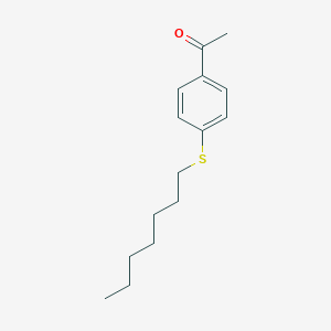 molecular formula C15H22OS B312815 1-[4-(Heptylsulfanyl)phenyl]ethanone 