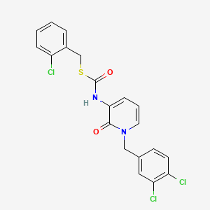 molecular formula C20H15Cl3N2O2S B3128158 S-(2-chlorobenzyl) N-[1-(3,4-dichlorobenzyl)-2-oxo-1,2-dihydro-3-pyridinyl]carbamothioate CAS No. 338783-79-2