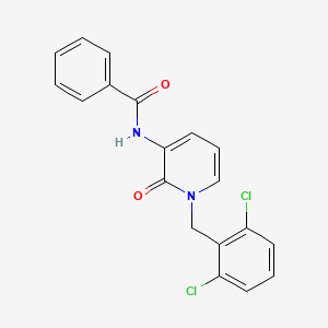molecular formula C19H14Cl2N2O2 B3128166 N-[1-(2,6-dichlorobenzyl)-2-oxo-1,2-dihydro-3-pyridinyl]benzenecarboxamide CAS No. 338784-03-5