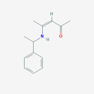 molecular formula C13H17NO B312819 4-[(1-Phenylethyl)amino]-3-penten-2-one 