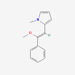 molecular formula C14H15NO B3128190 2-[(Z)-2-methoxy-2-phenylethenyl]-1-methylpyrrole CAS No. 338785-75-4