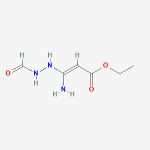 molecular formula C6H11N3O3 B3128212 ethyl (E)-3-amino-3-(2-formylhydrazinyl)prop-2-enoate CAS No. 338791-47-2
