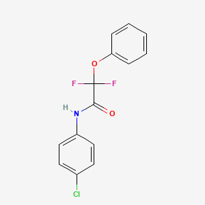 molecular formula C14H10ClF2NO2 B3128223 N-(4-chlorophenyl)-2,2-difluoro-2-phenoxyacetamide CAS No. 338791-86-9
