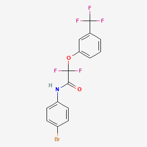 molecular formula C15H9BrF5NO2 B3128226 N-(4-溴苯基)-2,2-二氟-2-[3-(三氟甲基)苯氧基]乙酰胺 CAS No. 338792-10-2