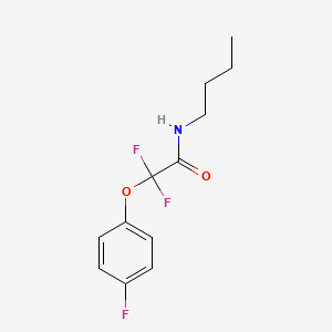 molecular formula C12H14F3NO2 B3128238 N-butyl-2,2-difluoro-2-(4-fluorophenoxy)acetamide CAS No. 338792-63-5