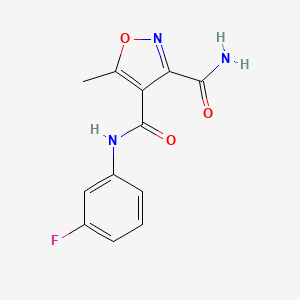 molecular formula C12H10FN3O3 B3128249 N~4~-(3-fluorophenyl)-5-methyl-3,4-isoxazoledicarboxamide CAS No. 338792-90-8