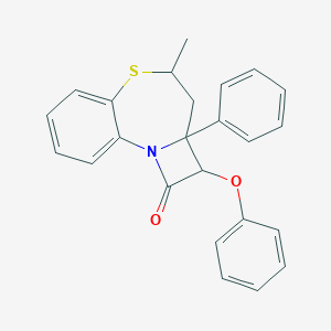 molecular formula C24H21NO2S B312827 4-methyl-2-phenoxy-2a-phenyl-2,2a,3,4-tetrahydro-1H-azeto[2,1-d][1,5]benzothiazepin-1-one 