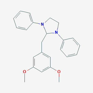 molecular formula C24H26N2O2 B312830 2-(3,5-Dimethoxybenzyl)-1,3-diphenylimidazolidine 