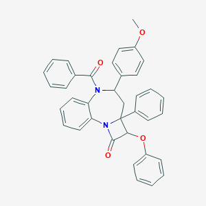 molecular formula C37H30N2O4 B312832 8-Benzoyl-7-(4-methoxyphenyl)-4-phenoxy-5-phenyl-2,8-diazatricyclo[7.4.0.02,5]trideca-1(13),9,11-trien-3-one 