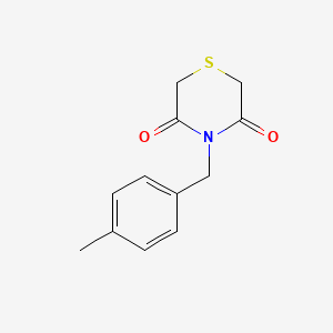 molecular formula C12H13NO2S B3128344 4-[(4-Methylphenyl)methyl]thiomorpholine-3,5-dione CAS No. 338953-62-1