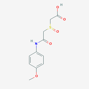 molecular formula C11H13NO5S B3128356 2-{[2-(4-Methoxyanilino)-2-oxoethyl]sulfinyl}acetic acid CAS No. 338953-91-6