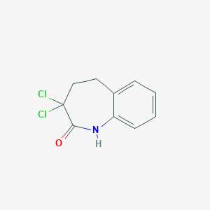 molecular formula C10H9Cl2NO B312838 3,3-dichloro-4,5-dihydro-1H-1-benzazepin-2-one CAS No. 86499-22-1