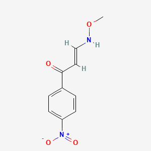 molecular formula C10H10N2O4 B3128385 (E)-3-(methoxyamino)-1-(4-nitrophenyl)prop-2-en-1-one CAS No. 338956-58-4