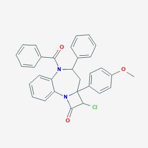molecular formula C31H25ClN2O3 B312840 8-Benzoyl-4-chloro-5-(4-methoxyphenyl)-7-phenyl-2,8-diazatricyclo[7.4.0.02,5]trideca-1(13),9,11-trien-3-one 