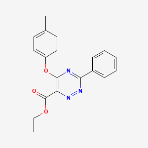 molecular formula C19H17N3O3 B3128414 5-(4-甲基苯氧基)-3-苯基-1,2,4-三嗪-6-甲酸乙酯 CAS No. 338957-37-2
