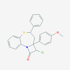 molecular formula C24H20ClNO2S B312842 4-Chloro-5-(4-methoxyphenyl)-7-phenyl-8-thia-2-azatricyclo[7.4.0.02,5]trideca-1(13),9,11-trien-3-one 