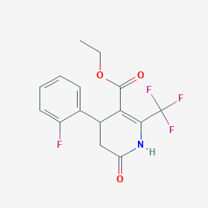 Ethyl 4-(2-fluorophenyl)-6-oxo-2-(trifluoromethyl)-1,4,5,6-tetrahydro-3-pyridinecarboxylate