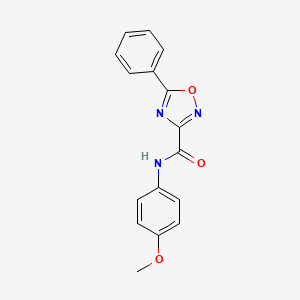 molecular formula C16H13N3O3 B3128497 N-(4-methoxyphenyl)-5-phenyl-1,2,4-oxadiazole-3-carboxamide CAS No. 338960-29-5