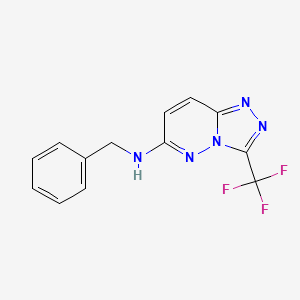 molecular formula C13H10F3N5 B3128572 N-Benzyl-3-(trifluoromethyl)[1,2,4]triazolo[4,3-b]pyridazin-6-amine CAS No. 338962-59-7