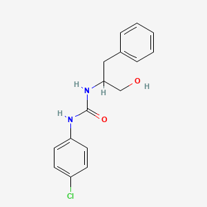 molecular formula C16H17ClN2O2 B3128584 N-(1-benzyl-2-hydroxyethyl)-N'-(4-chlorophenyl)urea CAS No. 338962-96-2