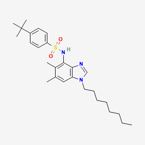 molecular formula C27H39N3O2S B3128608 4-(叔丁基)-N-(5,6-二甲基-1-辛基-1H-1,3-苯并咪唑-4-基)苯磺酰胺 CAS No. 338964-14-0