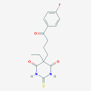 molecular formula C16H17FN2O3S B312863 5-ethyl-5-[4-(4-fluorophenyl)-4-oxobutyl]-2-thioxodihydro-4,6(1H,5H)-pyrimidinedione 