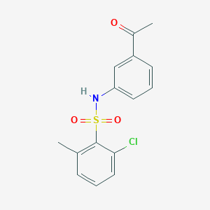 molecular formula C15H14ClNO3S B3128697 N-(3-acetylphenyl)-2-chloro-6-methylbenzenesulfonamide CAS No. 338966-23-7