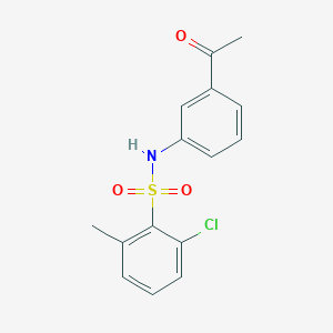 molecular formula C15H14ClNO3S B3128697 N-(3-乙酰苯基)-2-氯-6-甲基苯磺酰胺 CAS No. 338966-23-7