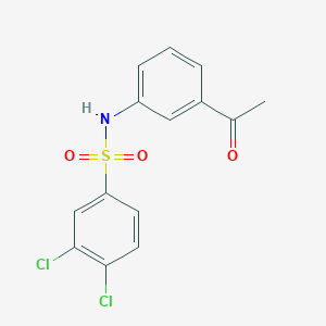 molecular formula C14H11Cl2NO3S B3128701 N-(3-乙酰苯基)-3,4-二氯苯磺酰胺 CAS No. 338966-28-2
