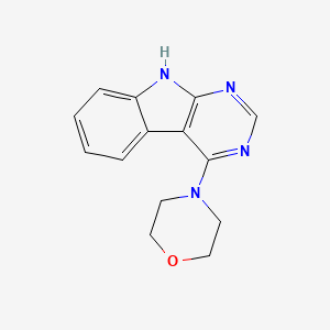 molecular formula C14H14N4O B3128708 4-morpholino-9H-pyrimido[4,5-b]indole CAS No. 338966-36-2