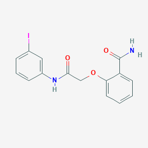 molecular formula C15H13IN2O3 B312871 2-[2-(3-Iodoanilino)-2-oxoethoxy]benzamide 